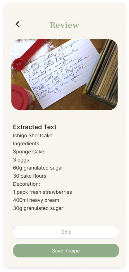 Review Recipe