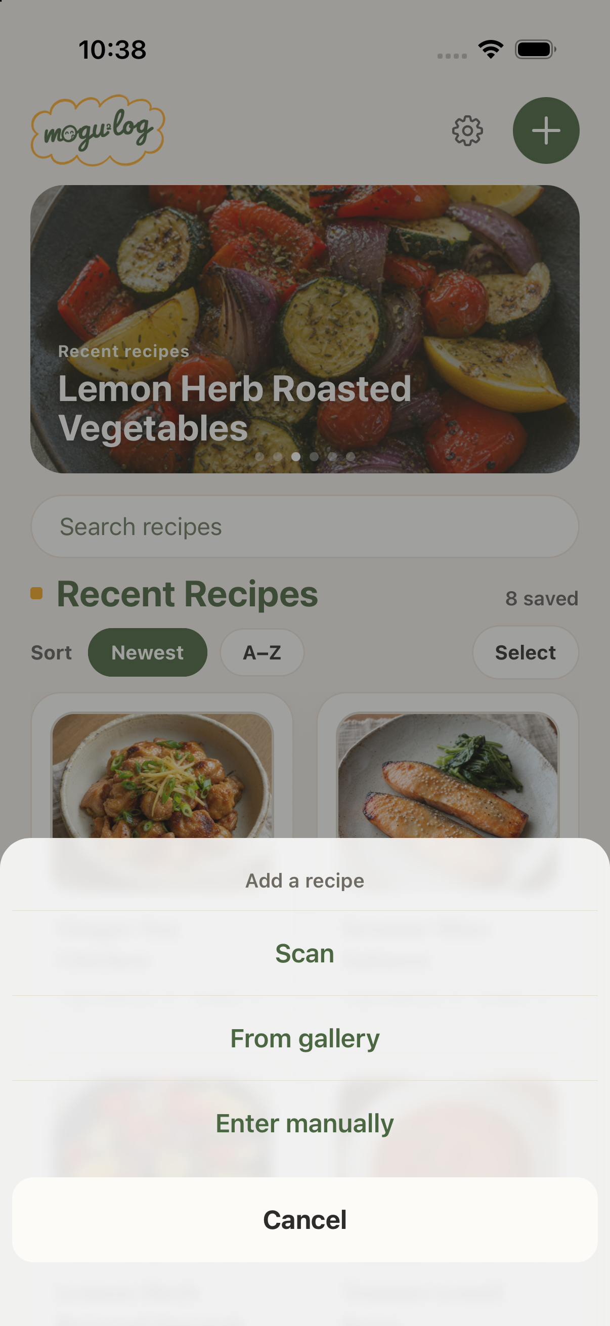 Capture a recipe